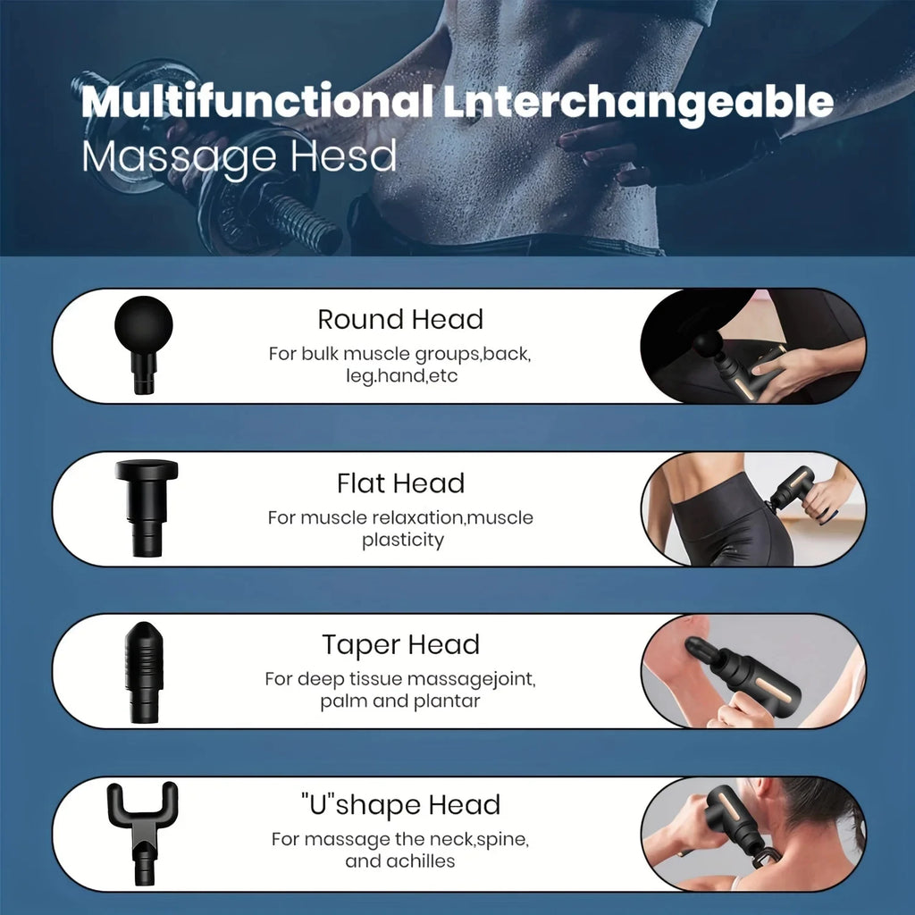 Pistolet massage chauffant