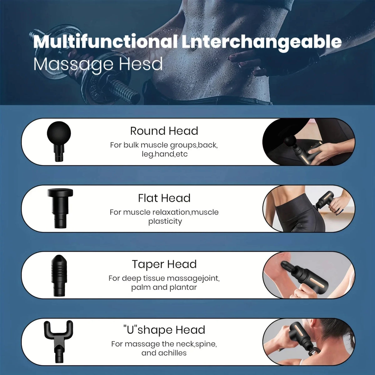 Pistolet massage chauffant